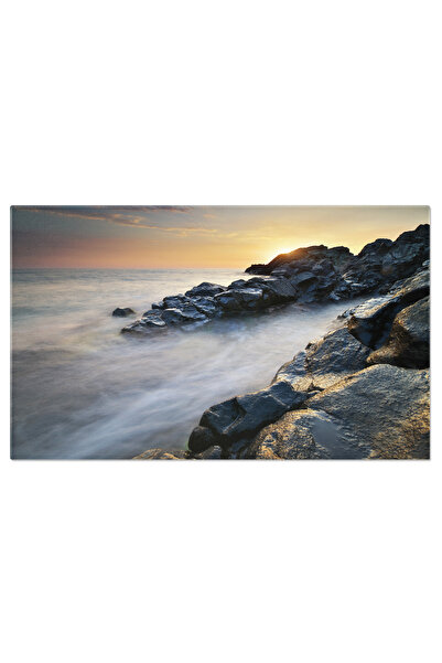 StoryGift Romania Tablou Canvas Peisaj Ocean, Soare, Plaja, Val, Apus, Peisaj...