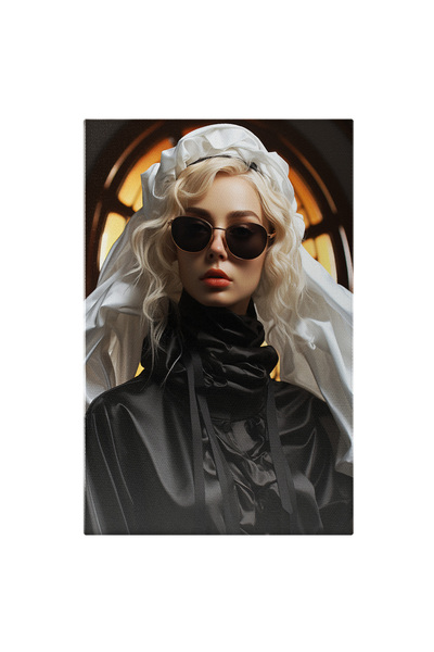 StoryGift Romania Tablou Canvas: Portretul Unei Fete Dragute Cu Ochelari - Ac...