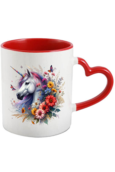 StoryGift Romania Cana Cu Un Unicorn | Ilustratie | Flori | Abstract | Flutur...