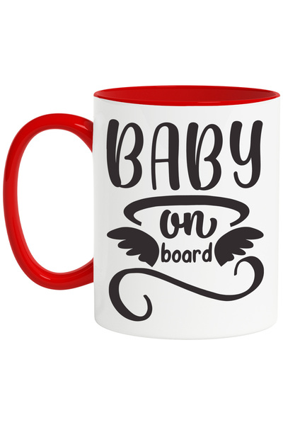 StoryGift Romania Cana Cu Aripi Si Textul "baby On Board" - Bebelus La Bord M...