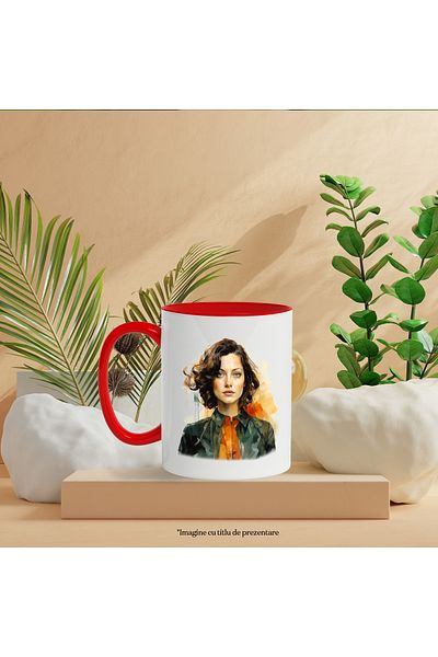StoryGift Romania Mug With Jennifer Connelly, Celebrity, Actress, Hollywood, Multicolor 330 ml, Ceramics, With ,STG