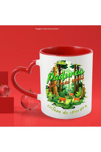 StoryGift Romania Mug forest the oldest animal operating system, 330ml, Ceramic with Handle, With, STG