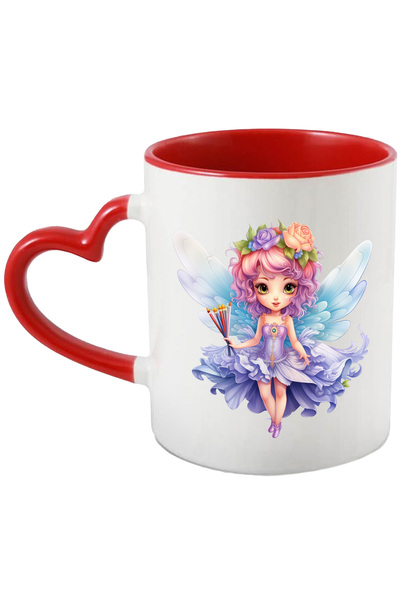 StoryGift Romania Cana Cu O Fetita Cu Aripi De Zana | Ilustratie | Floricele ...