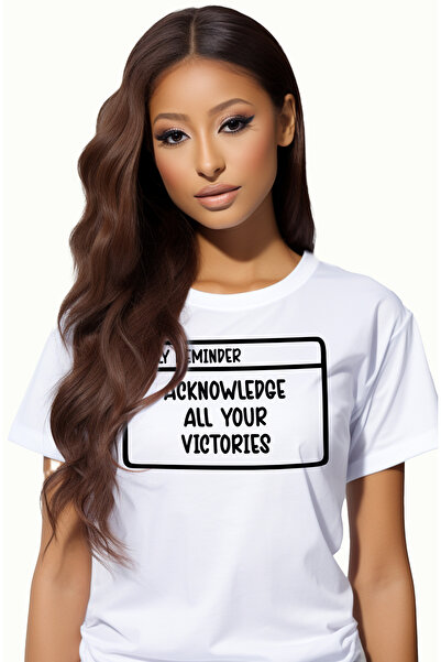 StoryGift Romania Tricou Femei Cu Memento Zilnic In Engleza "aknowledge All Y...