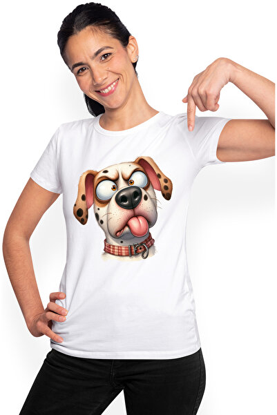 StoryGift Romania Tricou Femei Cu Un Caine Care Se Stramba, Ilustratie, Limba...