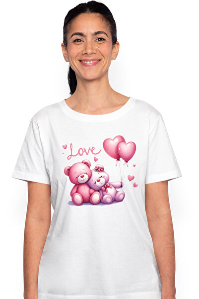 StoryGift Romania Tricou Femei Cu 2 Ursuleti, Ilustratie, Baloane In Forma De...