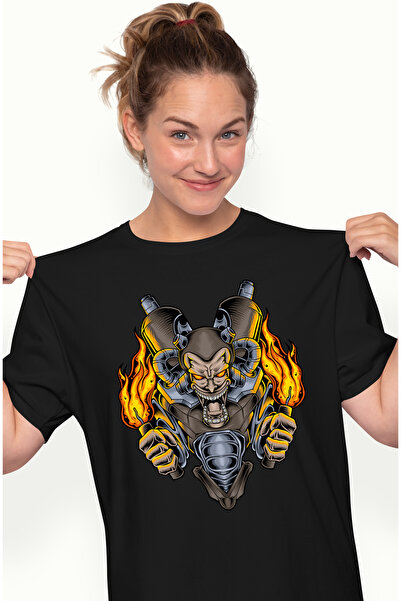 StoryGift Romania Tricou Femei Cu Gorila, Mecha, Robot, Flacari, Dinamita, Ca...