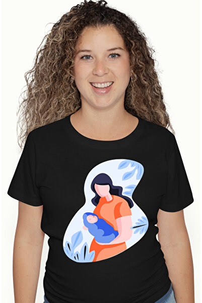 StoryGift Romania Tricou Femei Cu Bebelus, Mama, Parinte, Multicolor Cu Impri...