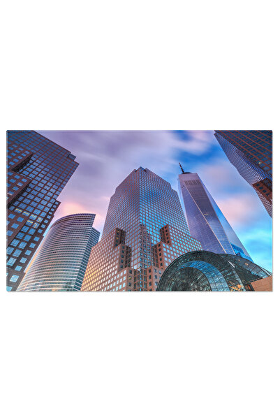 StoryGift Romania Tablou Canvas Priveliste Asupra Zgarienorilor Din Manhattan La Apus In Lumini Si Umbre In Inim