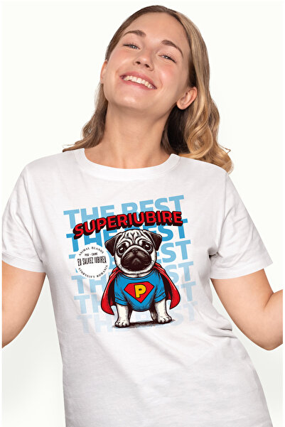 StoryGift Romania Tricou Femei Caine pug eroul salvarii iubirii animal cu imp...