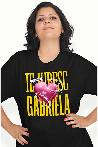 StoryGift Romania Tricou Femei Te Iubesc Gabriela, Dragoste, Inima, Iubire, S...