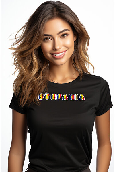 StoryGift Romania Tricou Femei Cu Numele Stefania, Romania, Suporter, Steagul...