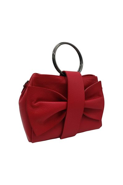 EVoStyle EVoStyle LI67 Women's Bag, Italian Genuine Leather, 28 x 21 x 10 cm, Red Color