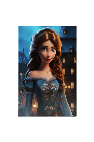 StoryGift Romania Tablou Canvas: Frozen Regatul De Gheata Printesa Cu Ochi Albastri Si Rochie Cu Umerii Goi Pic