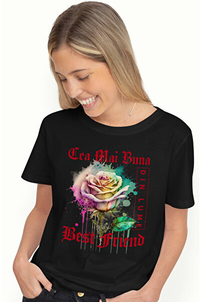 StoryGift Romania Tricou Femei Cu Textul Cea Mai Buna Best Friend, Din Lume, ...