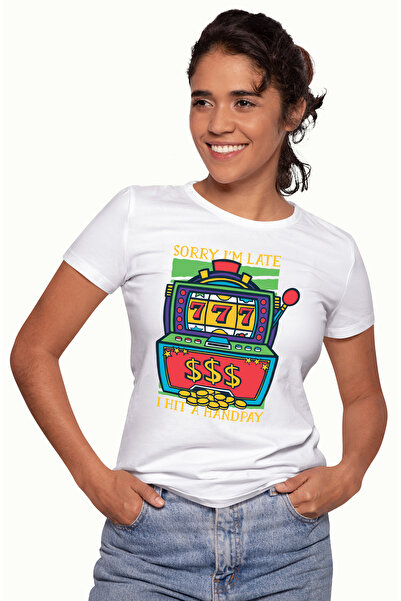 StoryGift Romania Tricou Femei Cu Aparat De Pariuri, Mesaj In Engleza Sorry I...