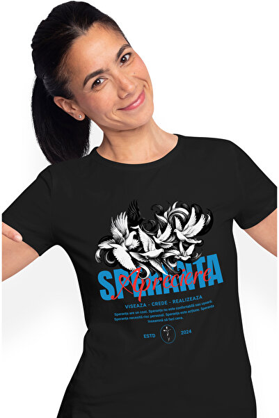 StoryGift Romania Tricou Femei Prumbeii Sperantei - Apreciere, cu imprimeu pe...