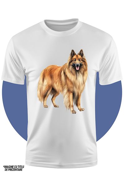 StoryGift Romania Tricou Copii Cu Un Caine Blanos, Bucuros, Ilustratie, Jucaus, Limba Scoasa, Pentru Iubitor