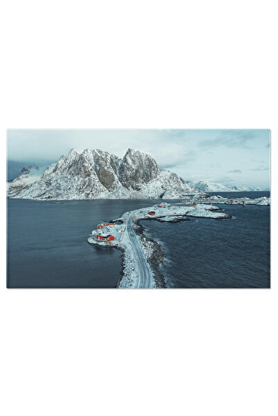 StoryGift Romania Tablou Canvas - Cabane De Vis Pe Insula Lofoten Din Norvegia