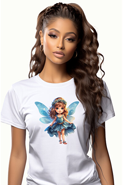 StoryGift Romania Tricou Femei cu o fetita dragalasa cu aripi de zana, ilustr...