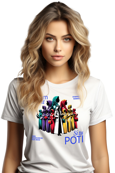 StoryGift Romania Tricou Femei Motivational Femei Noi am putut si tu poti cu ...