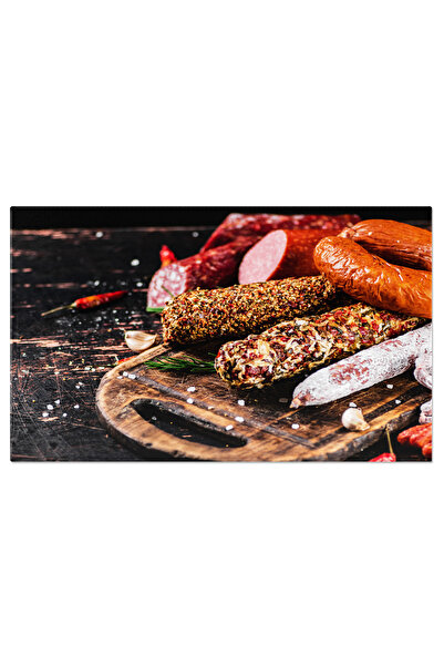 StoryGift Romania Tablou Canvas Sortiment Diversificat De Salamuri Pe O Placa...