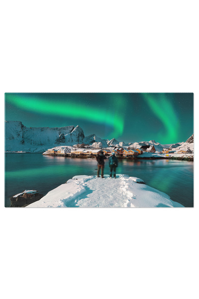 StoryGift Romania Tablou Canvas Cuplu De Turisti Admirand Vederea Sakrisoy Na...