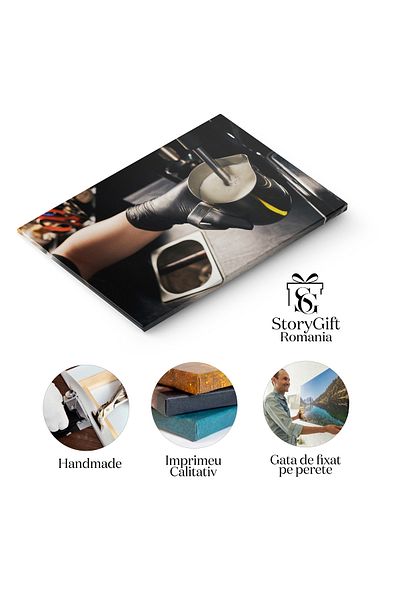 StoryGift Romania Tablou Canvas - Maiestria Baristei - Crearea Celei Mai Bune Cafele