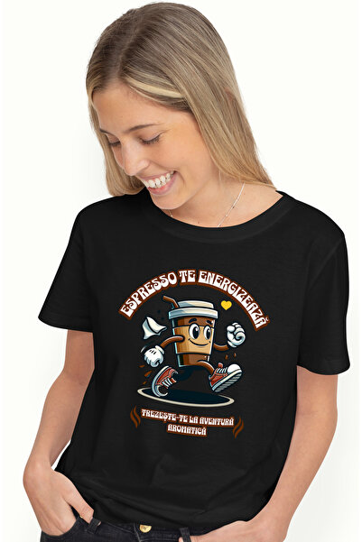 StoryGift Romania Tricou Femei pahar de cafea Espresso te energizeaza. Trezes...
