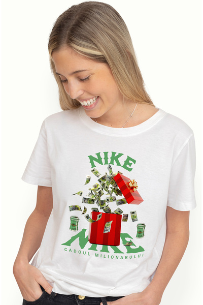 StoryGift Romania Women's T-Shirt - Millionaire's Gift, with print on the Fro...