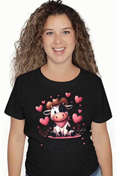 StoryGift Romania Tricou Femei cu o vacuta din Vestul Salbatic cu mesajul "Ho...