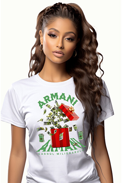 StoryGift Romania Women's T-Shirt - Millionaire's Gift, with print on the Fro...