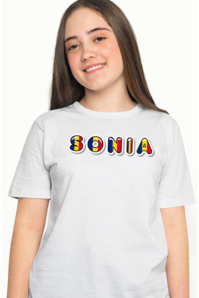 StoryGift Romania Tricou Femei Cu Numele Sonia, Romania, Suporter, Steagul Ro...