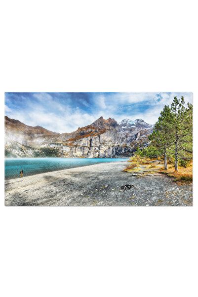 StoryGift Romania Tablou Canvas Munti Inzapeziti Cu Parc Eolian: Energie Alte...