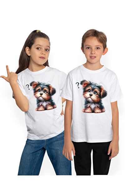 StoryGift Romania Tricou Copii Cu Un Catelus Blanos De Talie Mica, Ilustratie...