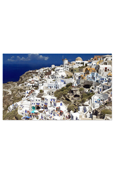 StoryGift Romania Tablou Canvas Santorini, Grecia, Oia, Insula Greaca, Vant, ...