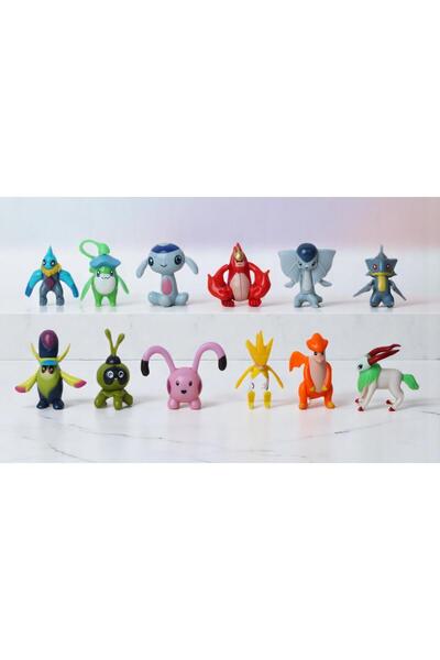 e-life shop Pokemon Go Plus Anime Versiyon Pikachu 12li Aksiyon Figür Oyuncak...