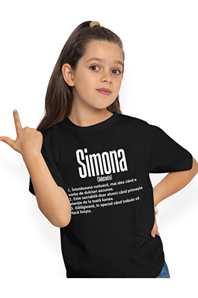 StoryGift Romania Tricou Copii Fete Cu Numele Simona, Si Mesaj Amuzant, Curio...