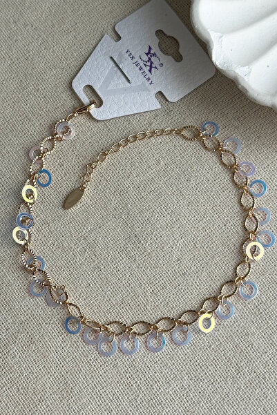 Modacaprea Caprea Pirinç 22 cm+ 5cm Halkalı Halhal Kararmaz Kadın Renkli Halhal