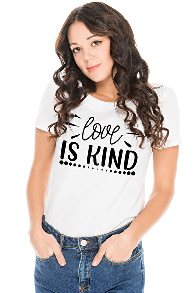 StoryGift Romania Tricou Femei cu textul in engleza "Love is kind" - iubirea ...