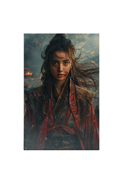 StoryGift Romania Tablou Canvas Luptatoare Cu Zgarieturi Pe Fata Cu Parul Sat...