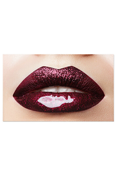 StoryGift Romania Tablou Canvas - Buze Senzuale: Ruj Mat Inchis