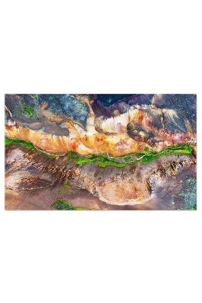 StoryGift Romania Tablou Canvas 140 X 90cm Peisaj Aerian In Islanda, Vulcan, Gheizer, Peisaj, Natura, Stanci 14 Stg