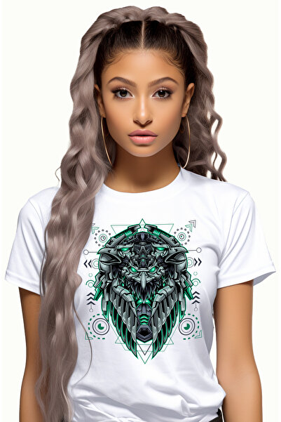 StoryGift Romania Tricou Femei Cu Vulturi, Aripi, Roboti, Cyberpunk, Mecha, S...