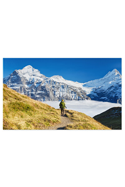 StoryGift Romania Tablou Canvas Calator Cu Rucsac Munte, Calatorie, Aventura, Rucsac, Natura 641