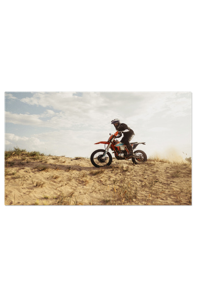 StoryGift Romania Tablou Canvas Pilot Profesionist In Curs De Motocross, Extr...