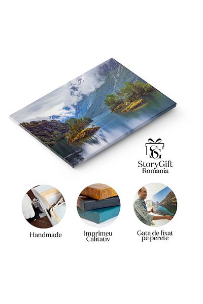 StoryGift Romania Tablou Canvas: Reflectii In Fjordurile Norvegiei - Magia Norvegiana A Apelor Si Muntilor