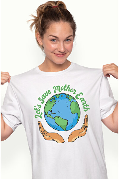 StoryGift Romania Tricou Femei Cu Planeta Pamant Maini Grijuli, Text in Engle...