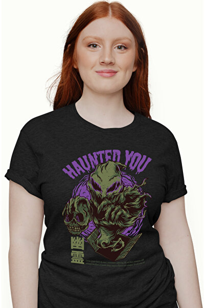 StoryGift Romania Tricou Femei Cu Monstru Cu Un Craniu Uman In Mana, Text In ...