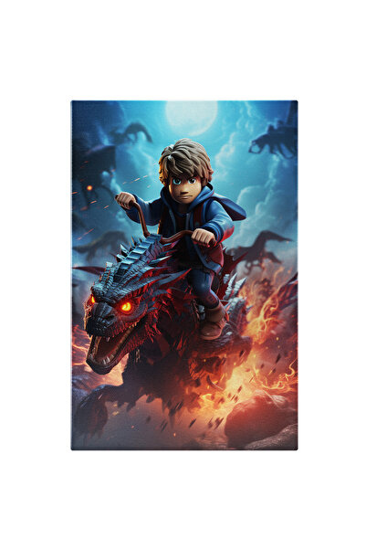 StoryGift Romania Tablou Canvas: De Actiune Baiatul Si Motocicleta Dragon In ...